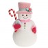Sladký snehuliak s ružovou čiapkou 39 cm