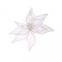 Vianočná ruža na klipe – biela č. 3, 20 cm