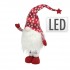 Vianočný škriatok Sneháč XL s LED – červený 108 cm