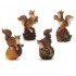 Set dekoračných veveričiek 4 ks