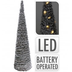 Zasnežený vianočný stromček s LED 80 cm