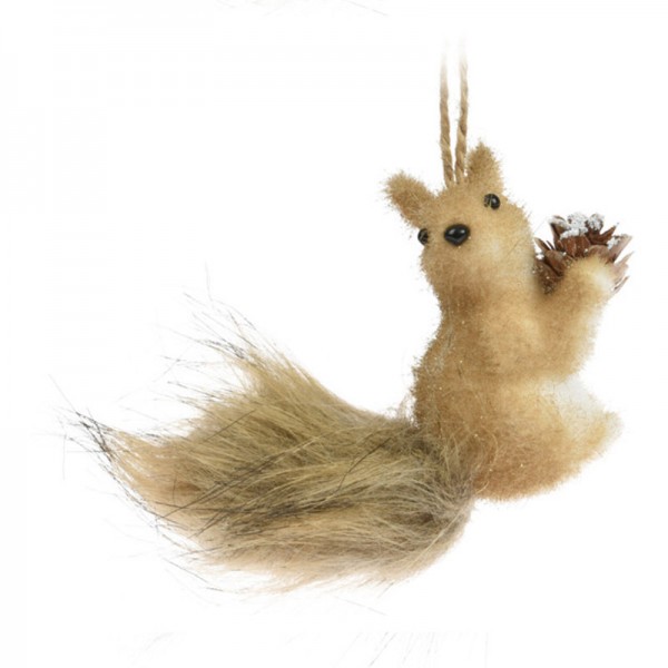 Závesná veverička – svetlá 11 cm