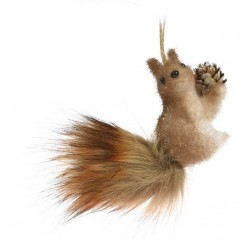 Závesná veverička – tmavá 11 cm