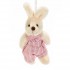 Závesný zajačik v ružovom kostýme 10 cm