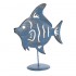 Ryba na podstavci – modrá 17x24 cm
