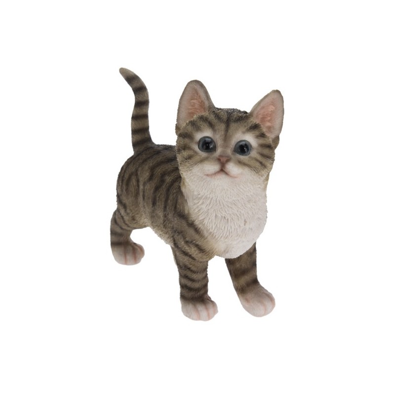Dekoračná mačka – hnedá 19x20 cm