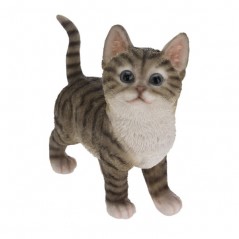 Dekoračná mačka – hnedá 19x20 cm