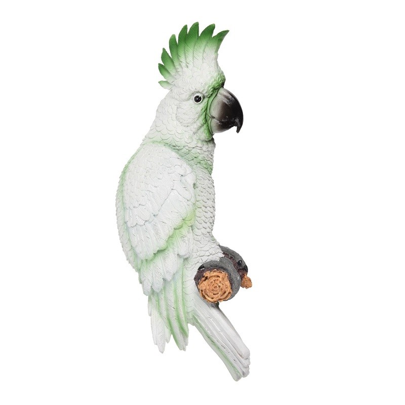 Papagáj na stenu – zelený 34 cm