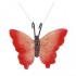 Závesný motýľ na kvetináč – červený 13x10 cm