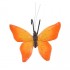 Závesný motýľ na kvetináč – oranžový 13x10 cm