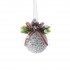 Vianočná guľa so štrikovaným dizajnom 6 cm