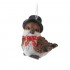 Závesný vianočný vtáčik s klobúkom 7,5 cm