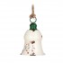 Vianočný Retro zvonček so sobom 13 cm