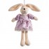 Závesný zajac vo fialových šatách 22 cm