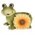 Žaba s kvetináčom 32 x 24 cm