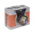 Plechová dóza Retro fotoaparát – oranžová 19x15 cm